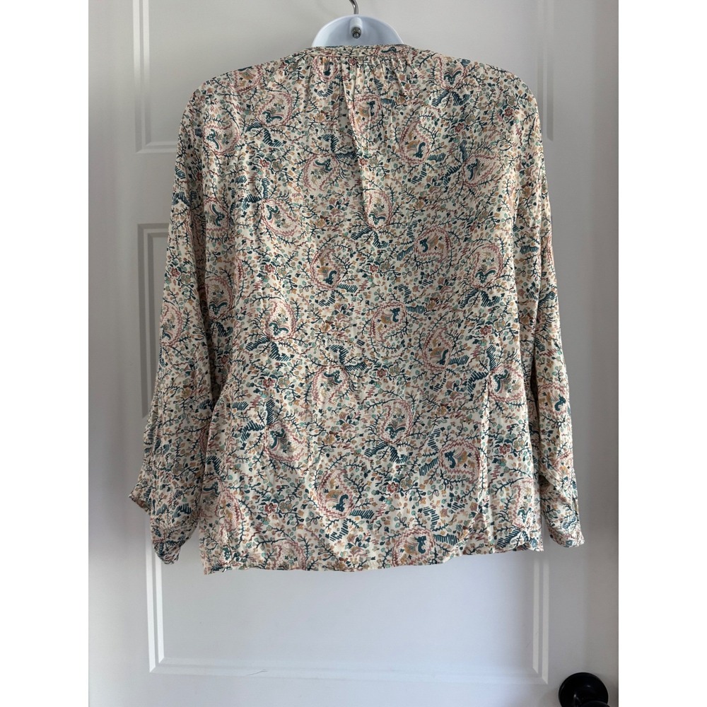 Indi & Cold San Sebastian Floral Paisley Lace Trim Blouse Womens M - Picture 5 of 9